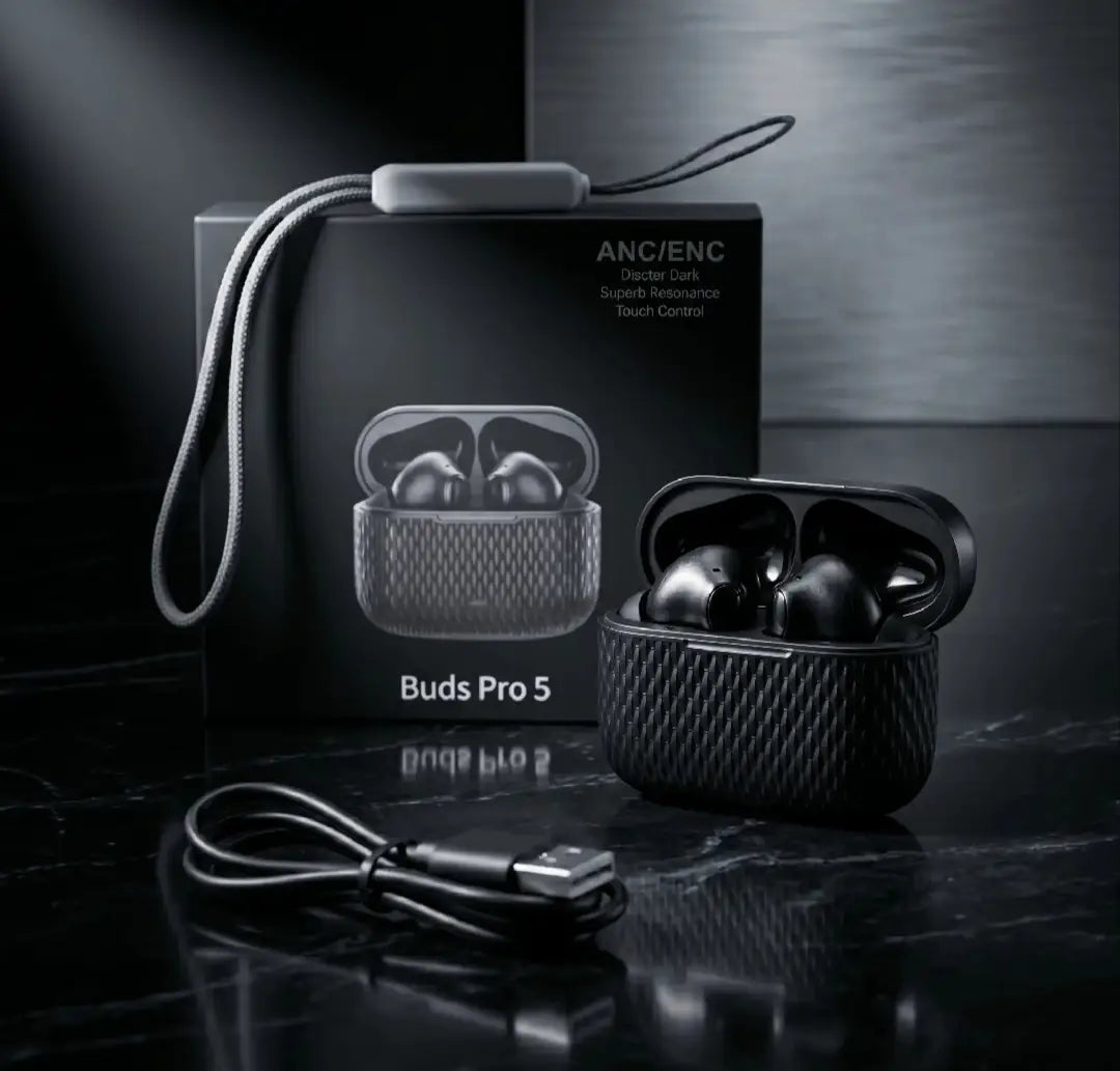 Buds Pro 5 Wireless Earbuds with ANC/ENC & Touch Control