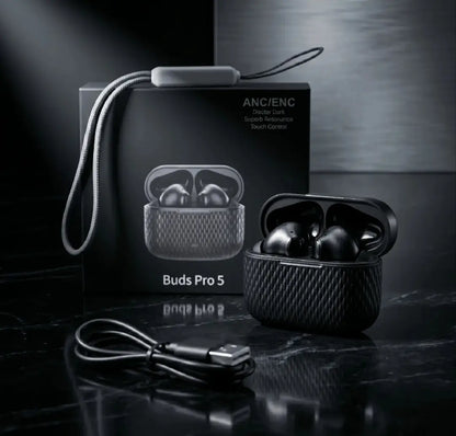 Buds Pro 5 Wireless Earbuds with ANC/ENC & Touch Control