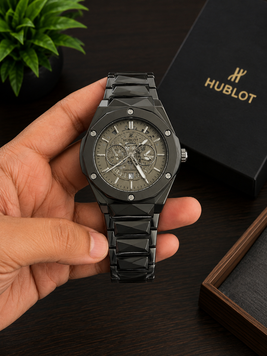 Hublot Style Luxury Chronograph Men's Watch