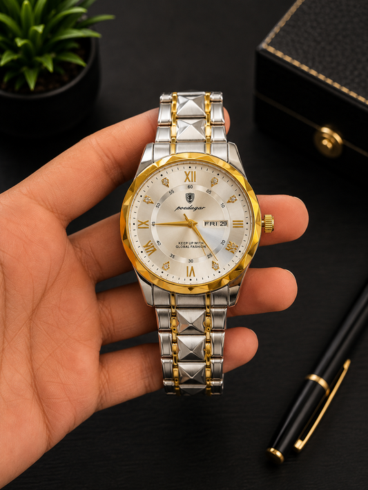 Men's Luxury Watch – Silver Dial