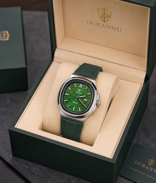 Ultra Thin Waterproof Men's Watch with Calendar, Mineral Glass, and Unique Octagonal Case Design