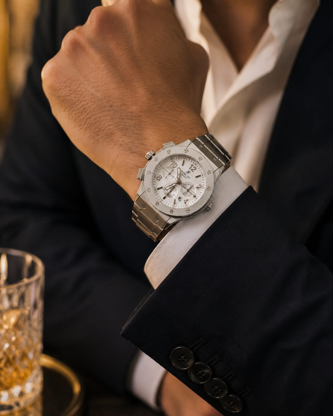 Hublot Luxury Chronograph Men's Watch – Stainless Steel Automatic Wristwatch