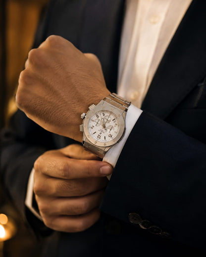 Hublot Luxury Chronograph Men's Watch – Stainless Steel Automatic Wristwatch