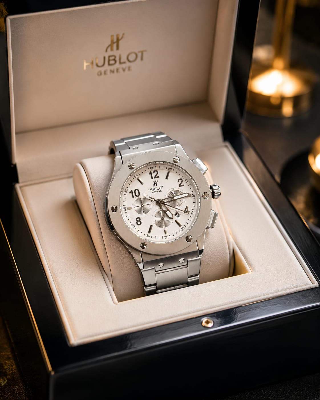 Hublot Luxury Chronograph Men's Watch – Stainless Steel Automatic Wristwatch