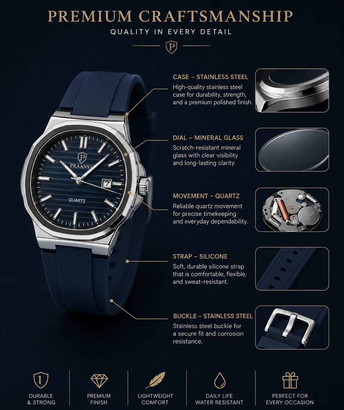 PRAANVI Men’s Luxury Watch