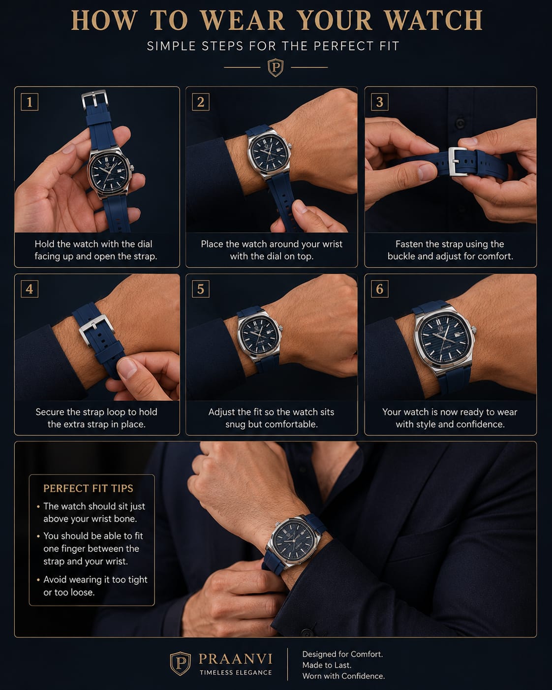 PRAANVI Men’s Luxury Watch