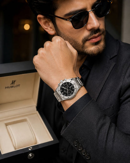 Hublot Style Luxury Chronograph Men's Watch