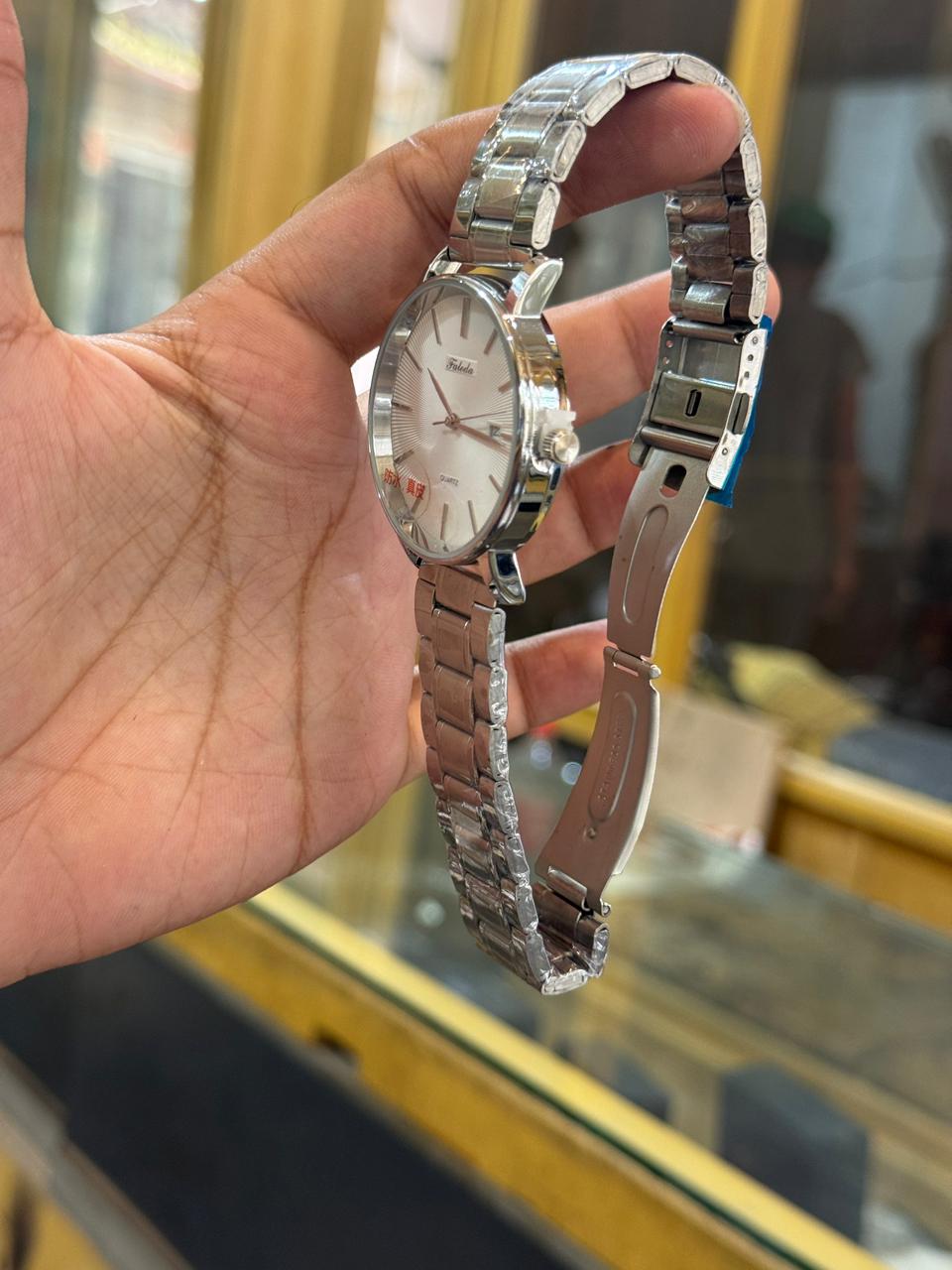 Men's Luxury Silver Stainless Steel Quartz