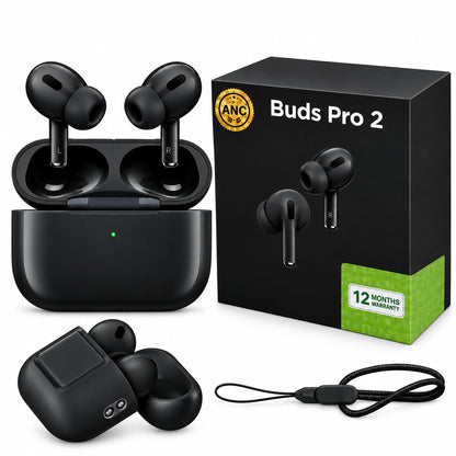Buds Pro 2 – Wireless Earbuds with ANC & Magnetic Charging Case