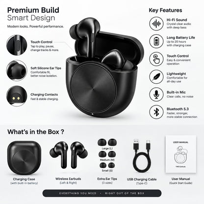 Buds Pro 10 – True Wireless Earbuds with ENx Noise Cancellation