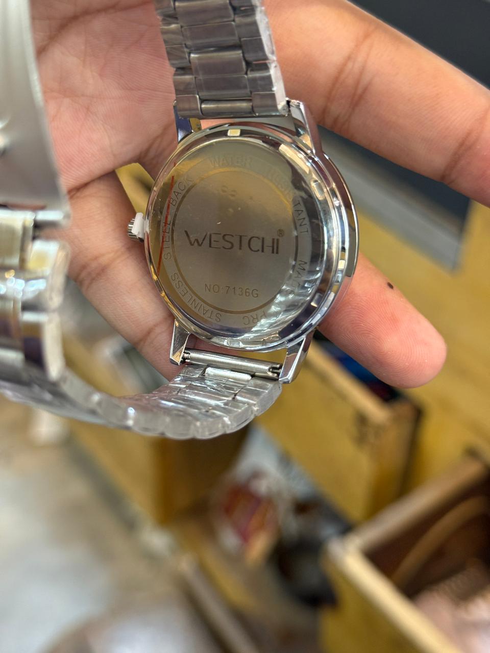Black Dial Stainless Steel Analog Quartz Watch