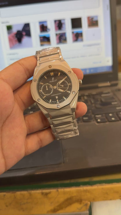 Hublot Style Luxury Chronograph Men's Watch